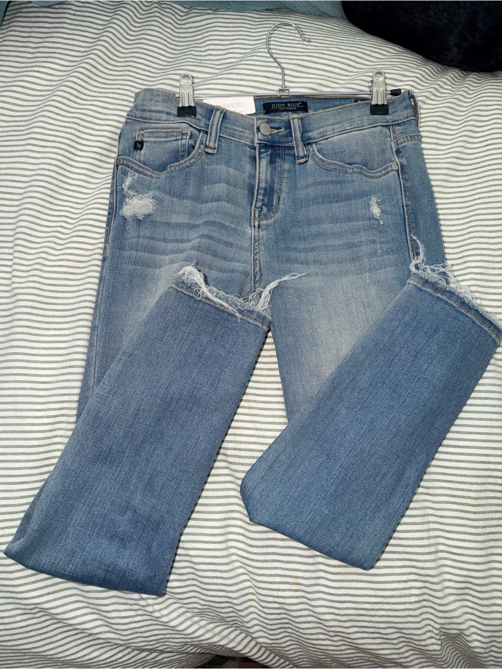 Judy Blue Skinny Jeans with Distressed Ankle